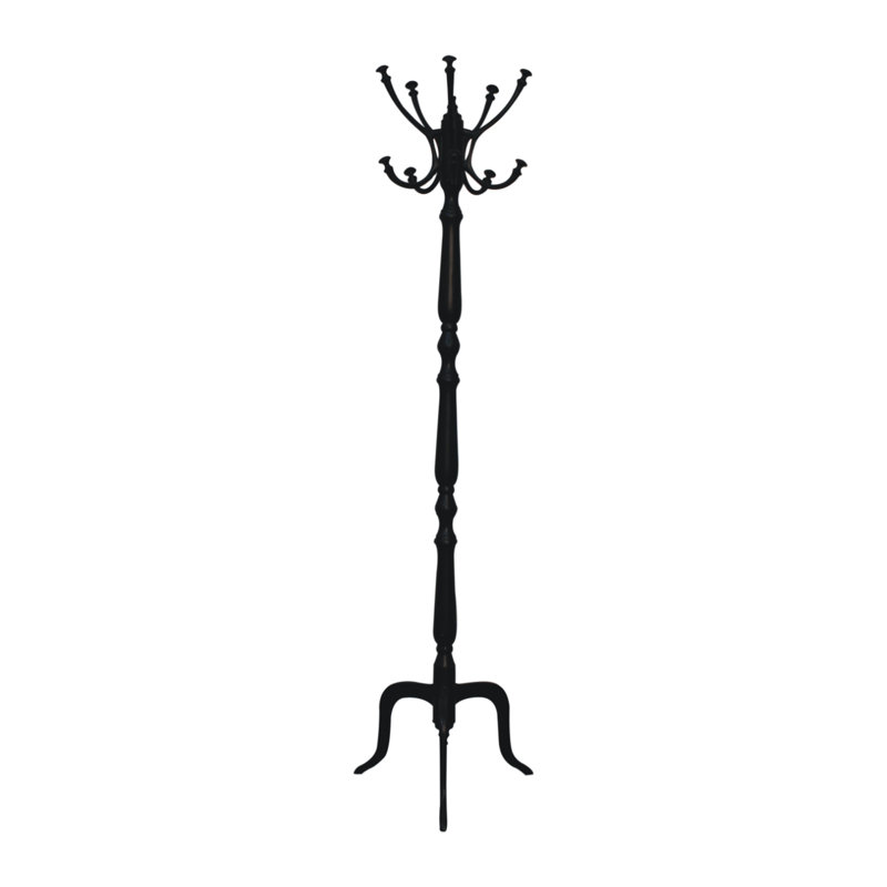 Brinkmann Metal Freestanding 8 - Hook Coat Rack, Black