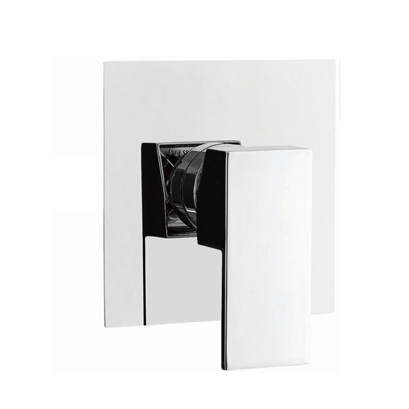 Devon 1 Way Pressure Balance Shower Mixer - Wall Mount - 6" Brass/Matt Black, Polished Chrome
