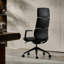 Fauteuil de direction en cuir Executive, fauteuil de direction en cuir véritable à haut dossier avec appui-tête, inclinaison et hauteur réglables, fauteuil pivotant ergonomique sur roulettes (noir)-212197878