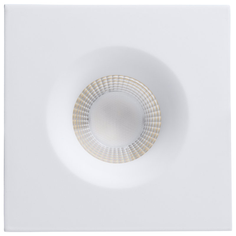 10 Watt LED Direct Wire Downlight Remote Driver CCT Selectable Dimmable Square White Finish, White