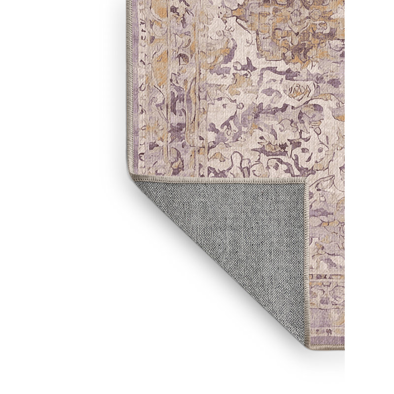 Tapis beige lavable à la machine, Carré 7 pi