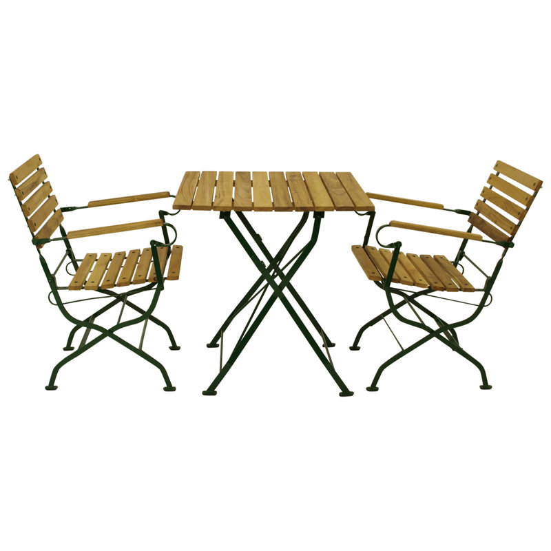 Tusten 2 - Person Patio Dining Set with Square Table, Green
