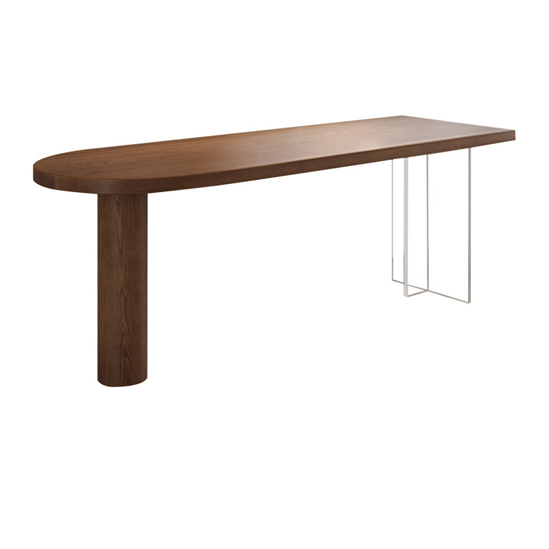 Bureaux rectangulaires bruns en bois massif, H 29,53 po x l 86,61 po x P 23,62 po