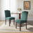 6" Thickened Modern Soft Linen Fabric Upholstered Dining Chair  with Solid Wood Legs, Nailhead Trim, Ergonomic High Back-155482905-191113175