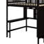 Lit mezzanine double avec bibliothèque, tiroirs, bureau et garde-robe-1928565392