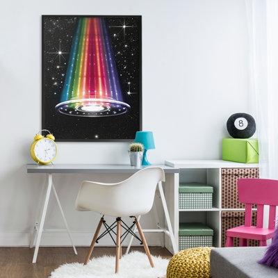 Giclée arc-en-ciel arc-en-ciel UFO, design par Sasha