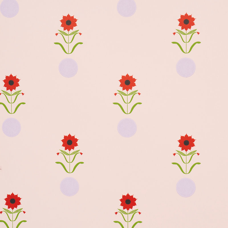 Papier peint Schumacher x Peg Norriss Forget Me Dots, Rose