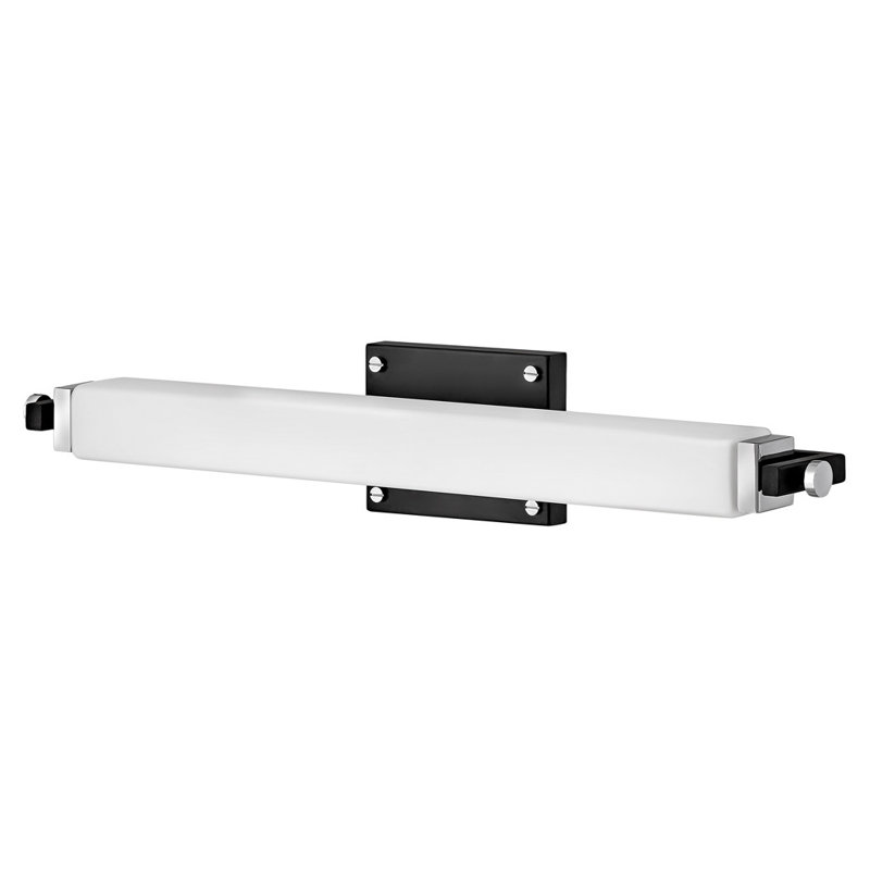 Rollins 24" Integrated LED Bath Vanity Sconce, Black/Chrome