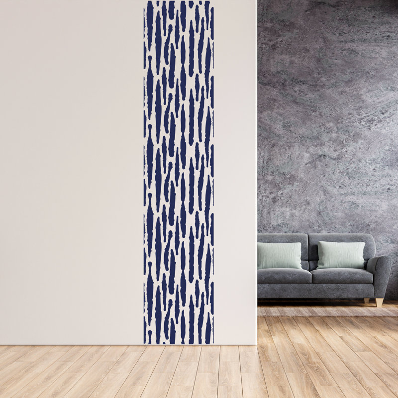 Abstract Non-Wall Damaging Wall Decal, Blue