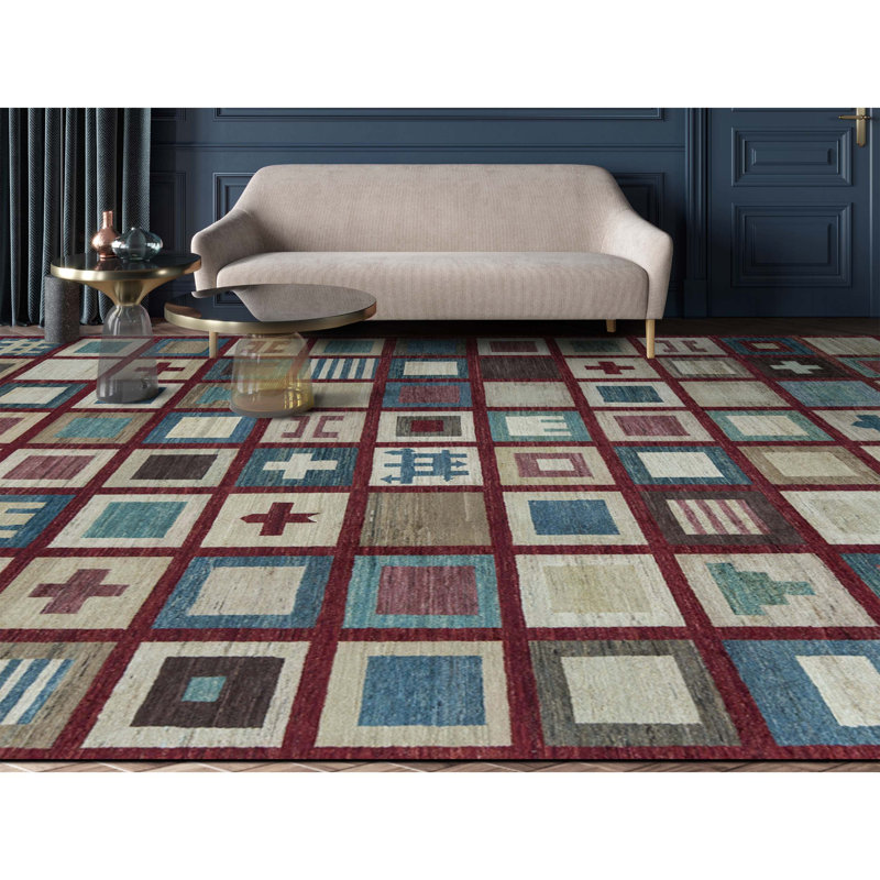 Pakistan Gabeh Wool Patchwork Area Rug