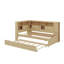 Lit de jour en bois polyvalent avec étagères de chargement USB et gigogne extensible-1733305431