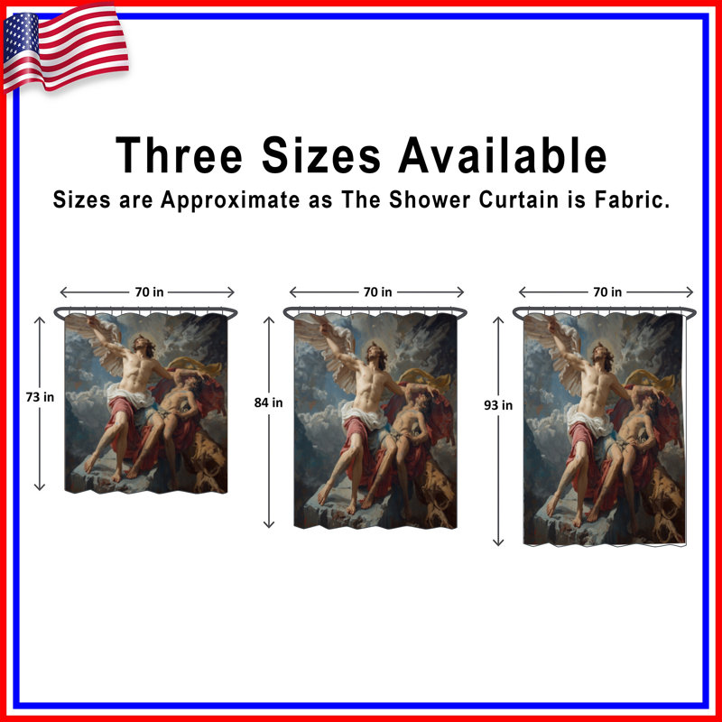 Rideaux de douche Classical Angelic, 70in W x 93in H