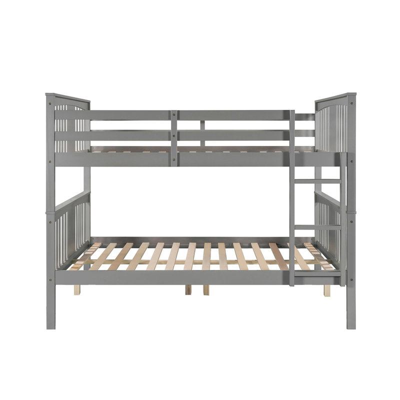 Lit superposé double au-dessus de double, conception peu encombrante, fabrication robuste, accès par échelle, rails de sécurité