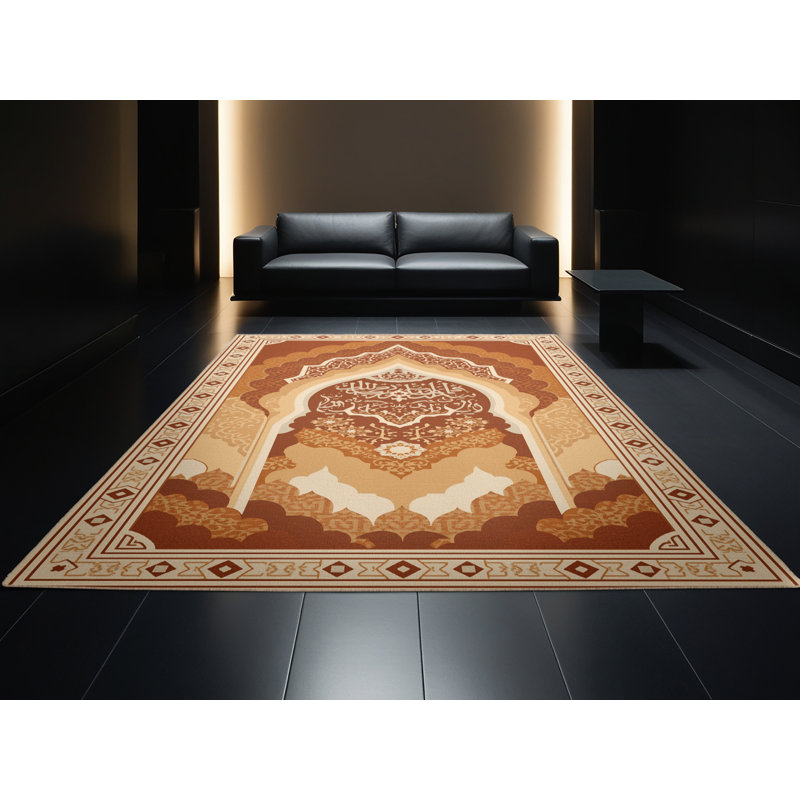 Tapis oriental doux et moelleux d'inspiration mondiale Pitkin, 3 x 5