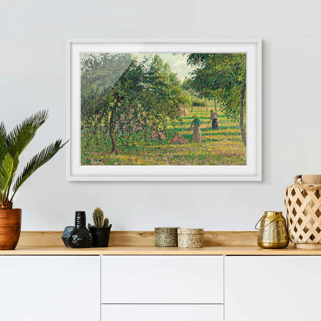 Gerahmtes Poster Apple trees von Camille Pissarro