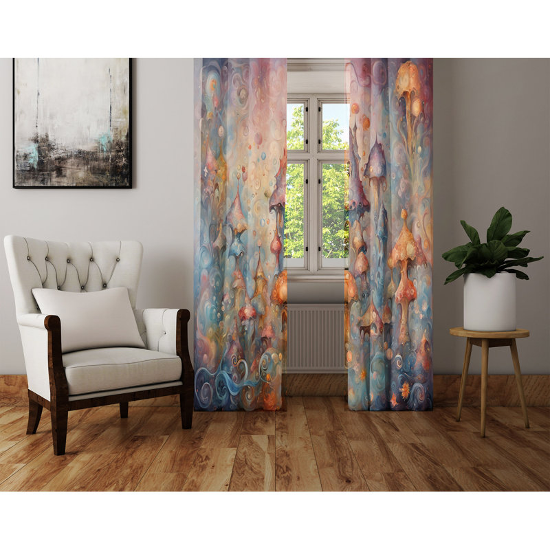 Semi Sheer Curtain Pair, 40" W x 52" L