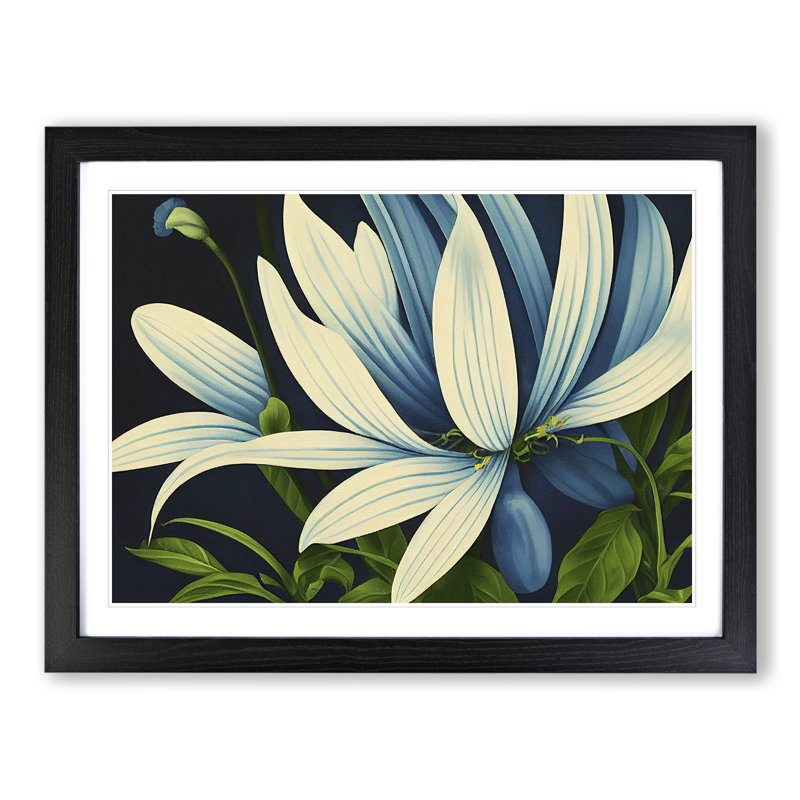Bewitching Flowers - Single Picture Frame Print, Black Framed, 46cm H x 64cm W x 2cm D