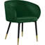 Chaise d'appoint en velours vert avec garniture dorée 1pc, chaise d'appoint de cuisine de salle à manger-129603205-129603204-129603201