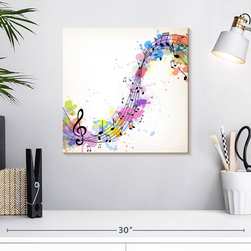 Abarca Abstract Musical Notes, 16" H x 16" W