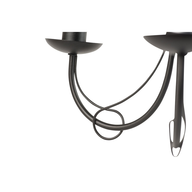 Ozbourn Semi Flush Mount, Black