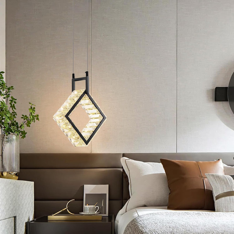 Black Square Pendant Light