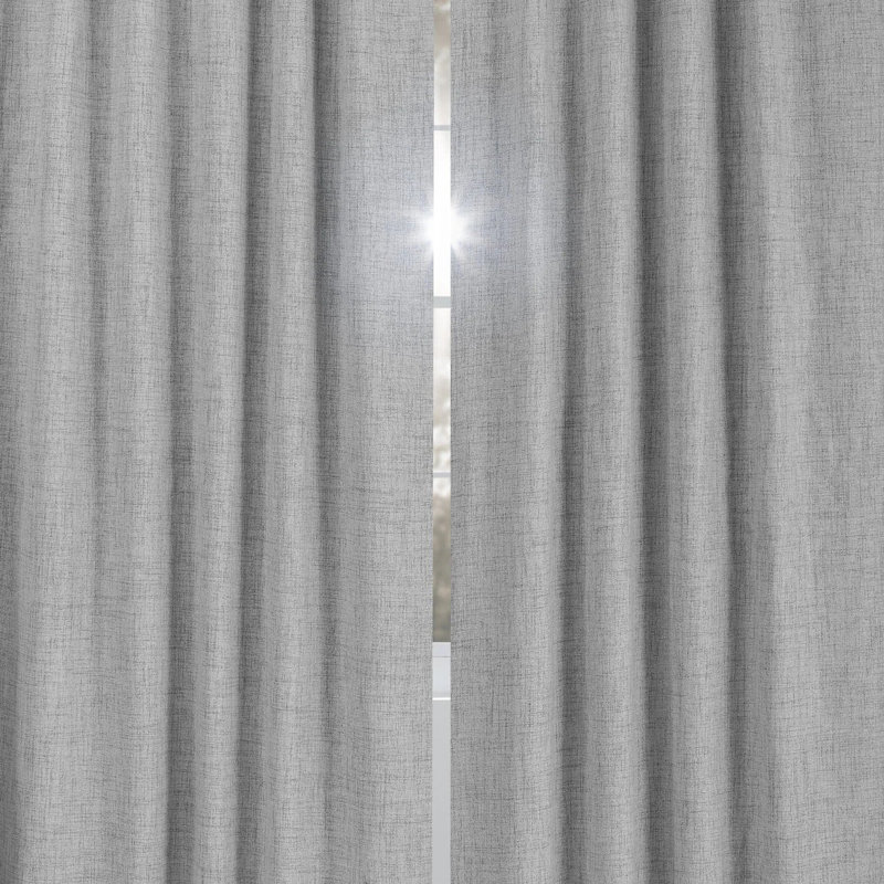 Rideaux occultant 100% occultant et isolant Bodwar, Gris millénaire, 50 po x 108 po