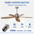 52" Ceiling Fan with Lights Quiet DC Motor  Ceiling Fans 6 Speed Levels,Reversible Ceiling Fan, for Patio Living Room, Bedroom-855952440
