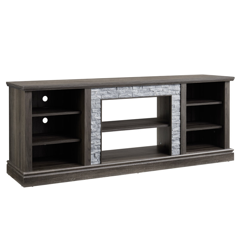 Meuble télé Mantel Stone, 20.06" H x 58.3" W x 15.4" D, Blanc