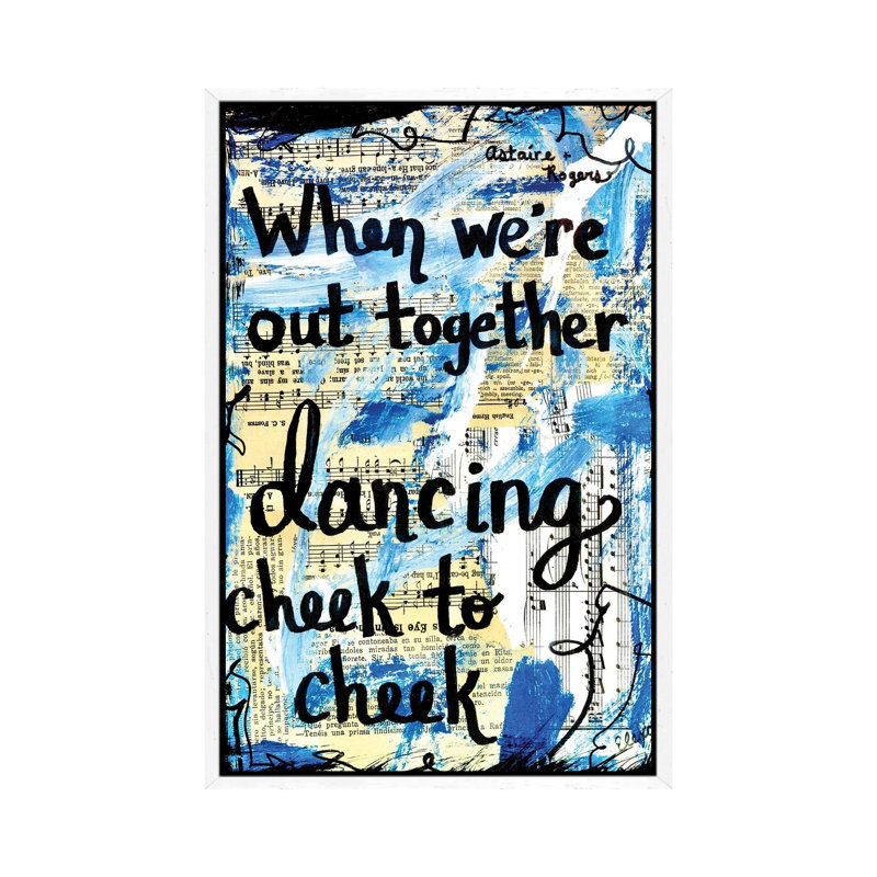 Cheek To Cheek by Elexa Bancroft - Print on Canvas, 66.04 cm H x 45.72 cm W, White Framed