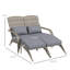 Chaises Adirondack spacieuses et modernes, meubles de patio en rotin d'acier