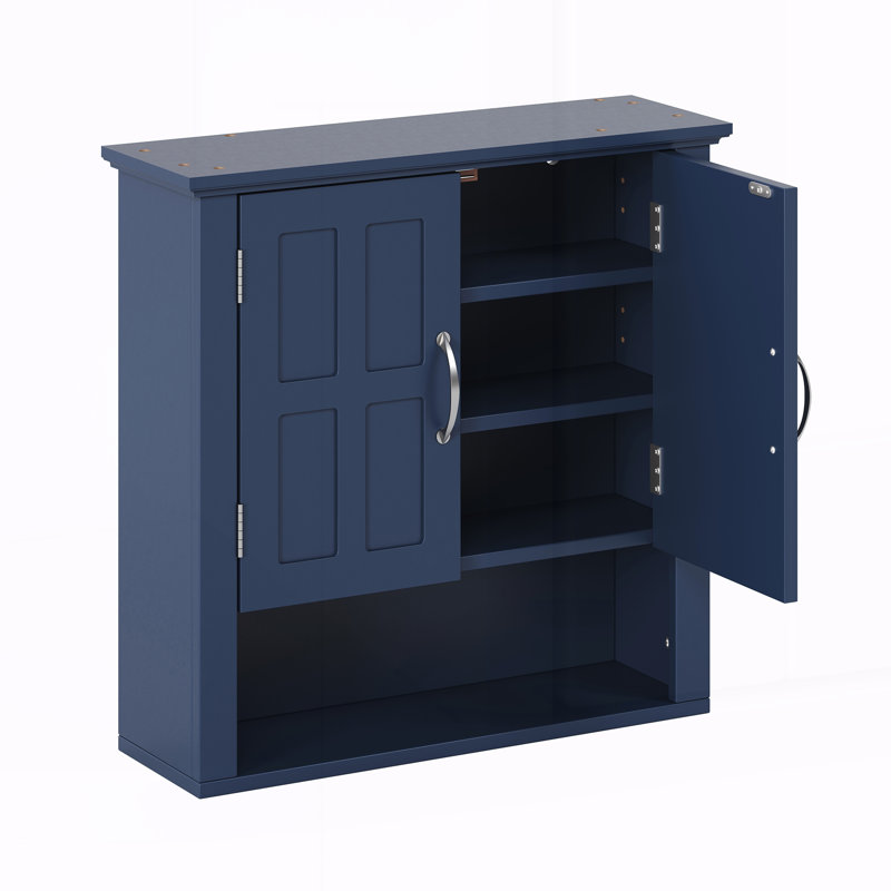 Armoire murale multifonctionnelle avec tablettes réglables, Blue
