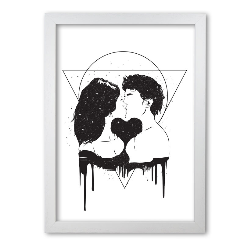 Cosmic Love by Mercedes Lopes Charro - Print, 84 cm H x 59.4 cm W x 5 cm D, White Grain