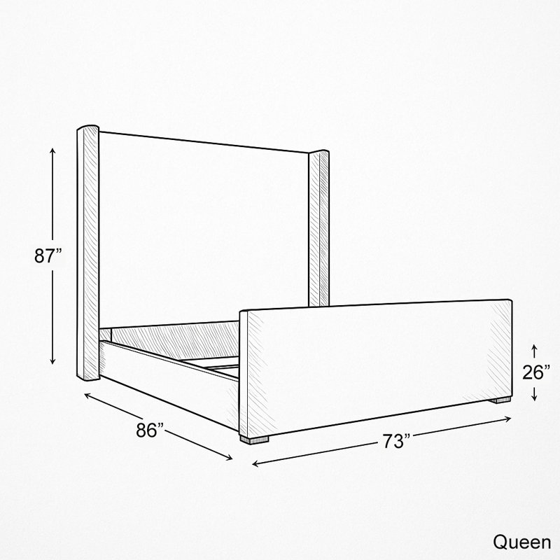 Irenne Luxe Footboard High Bed, King, Boucle Off White