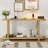 U_style modern minimalist ash veneer entryway table with streamlined desktop, perfect for study, hallway, and foyer