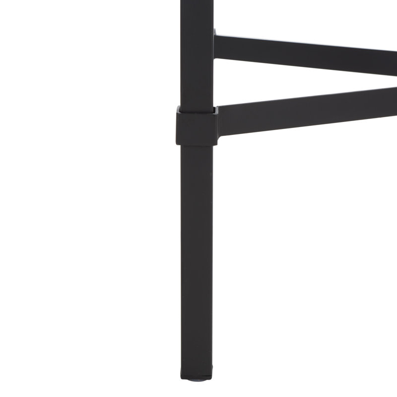 Table de bout à plateau en verre, Noir