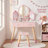 Kids Butterfly 2-pc Makeup Vanity Table & Stool-652791129