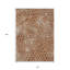 Tapis intérieur et extérieur lavable géométrique 10 pi x 14 pi brun et beige