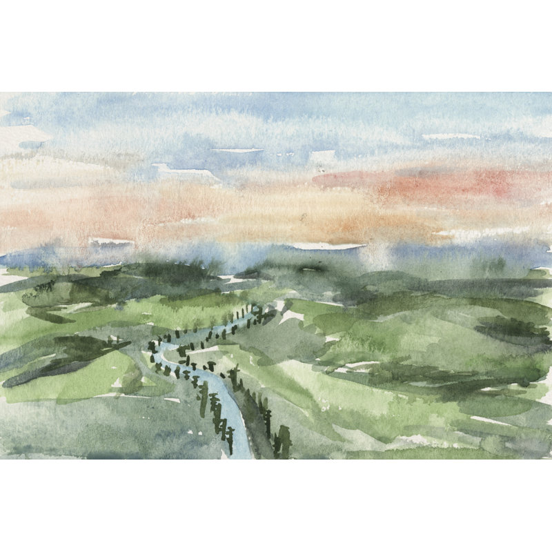 Watercolor Views V - Wrapped Canvas Print, 30cm H x 46cm W x 3.8cm D