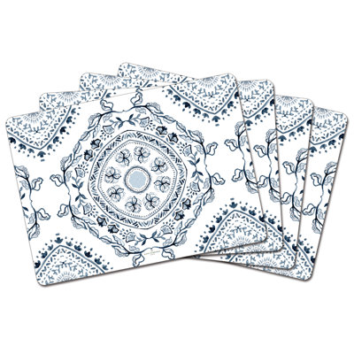 Medallion Premium Decorative Hardboard Placemat 4 Pack