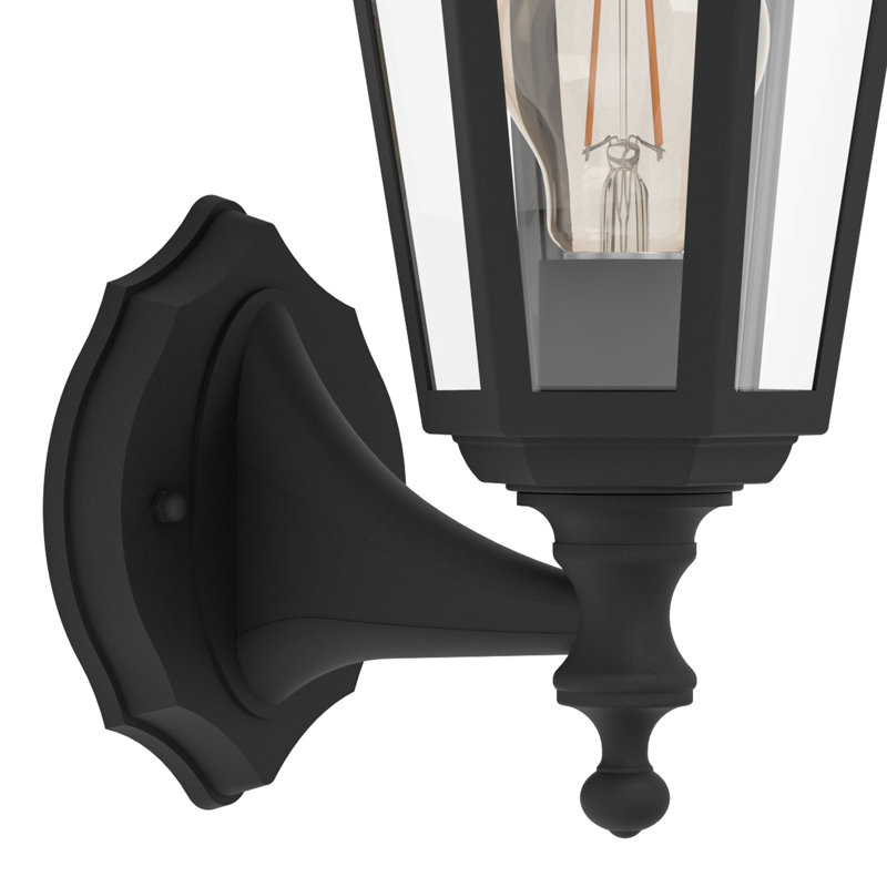 Olgiata-E Plastic Classic Outdoor Wall Light, Matte Black