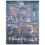 Hand Knotted Abstract Area Rug in Dark Blue/Rust/White/Black-1471550048