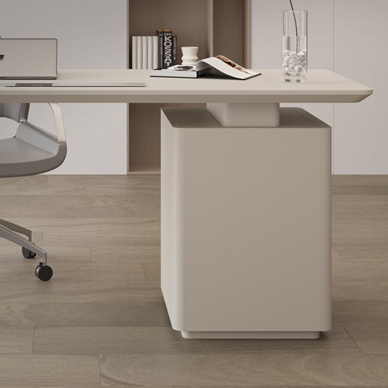 Premium Lacquered Desktop Desk, White, 29.53" H x 47.24" W x 27.56" D