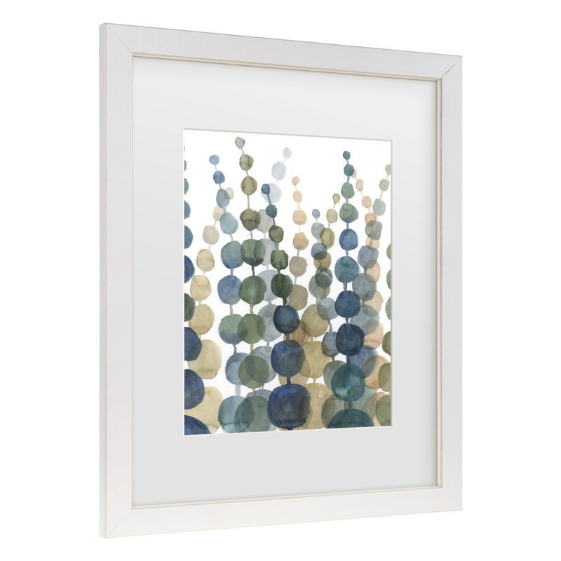 «Megan Meagher», art encadré mat «Pompom Botanical II», H 16 po x l 13 po x P 0,75 po, Blanc