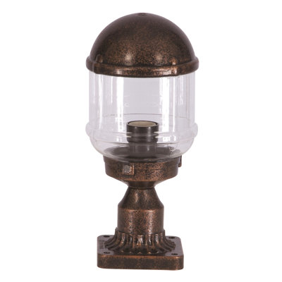 Tête de lanterne câblée à 1 lumière H 14 po Sibert Bronze