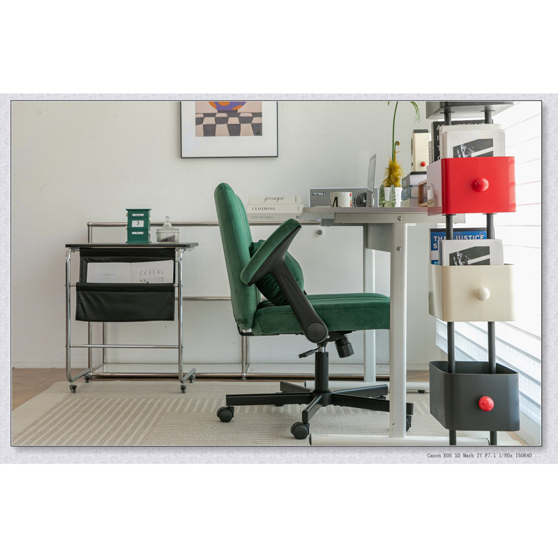 Chaise de bureau Green Velvet Criss Cross