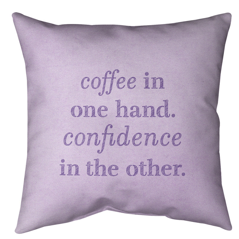 Coussin de sol café & confidence, 40 po x 40 po, Mauve