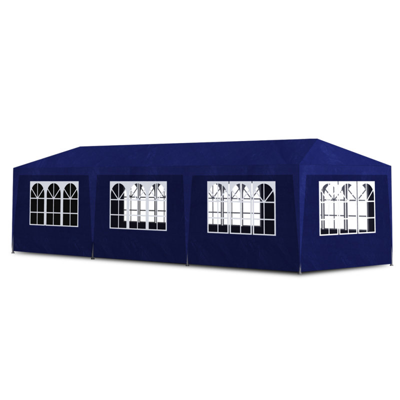 Blue Steel Outdoor Party Tent with Side Panels