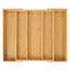 Bamboo Expandable Kitchen Drawer Organizer, Adjustable Utensil Holder And Cutlery Tray Organizer for Silverware, Utensils, Kitchen, Bedroom, Living Room Knives, 5 Slots Slots Drawer Dividers
