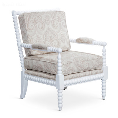 Bungalow Rose Single Accent Chair, Spindle Chair, Accent Chair