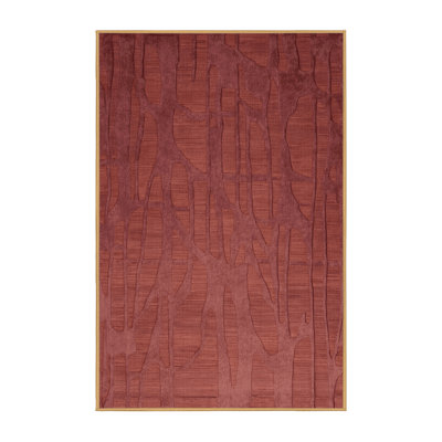 Machine Washable Abstract Brown Area Rug